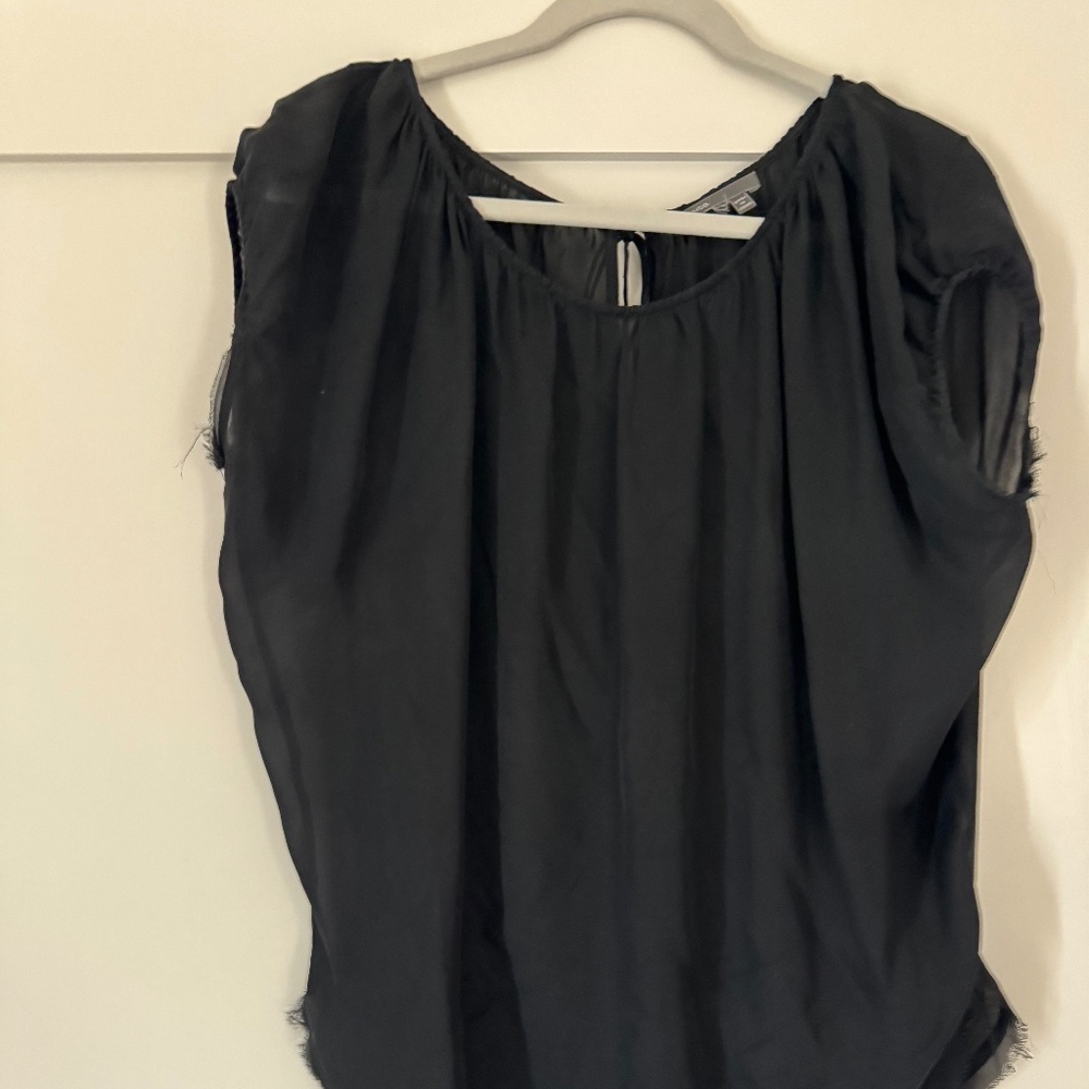 Vince sheer black top